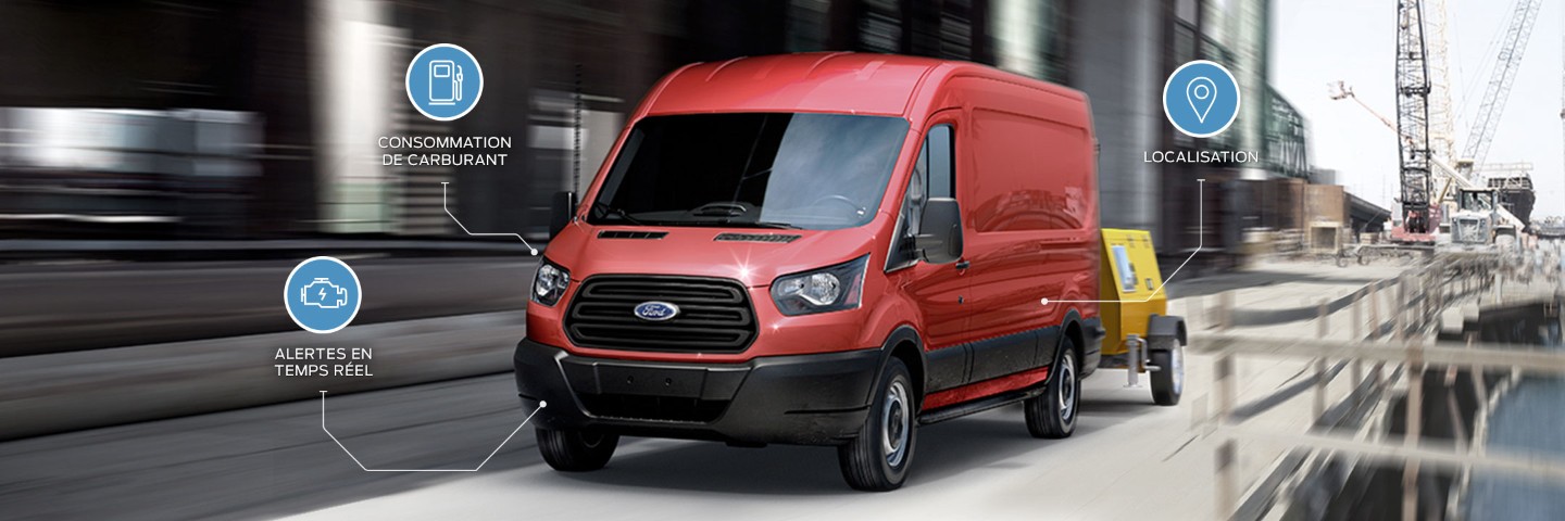 Ford Commercial Solution Data Service Red Transit Van